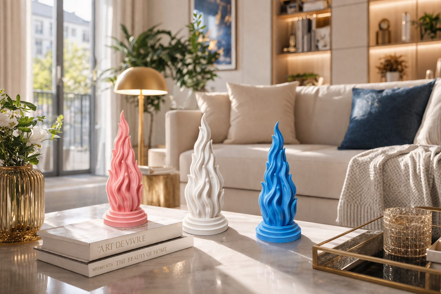 Flammes Sacrées dans un espace de vie