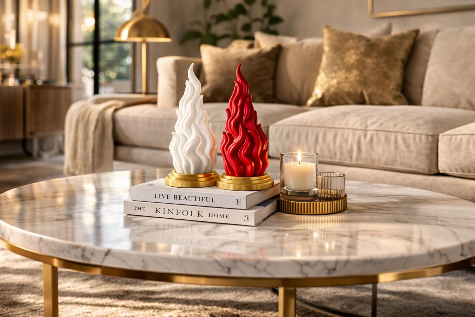 Sculptures en flamme